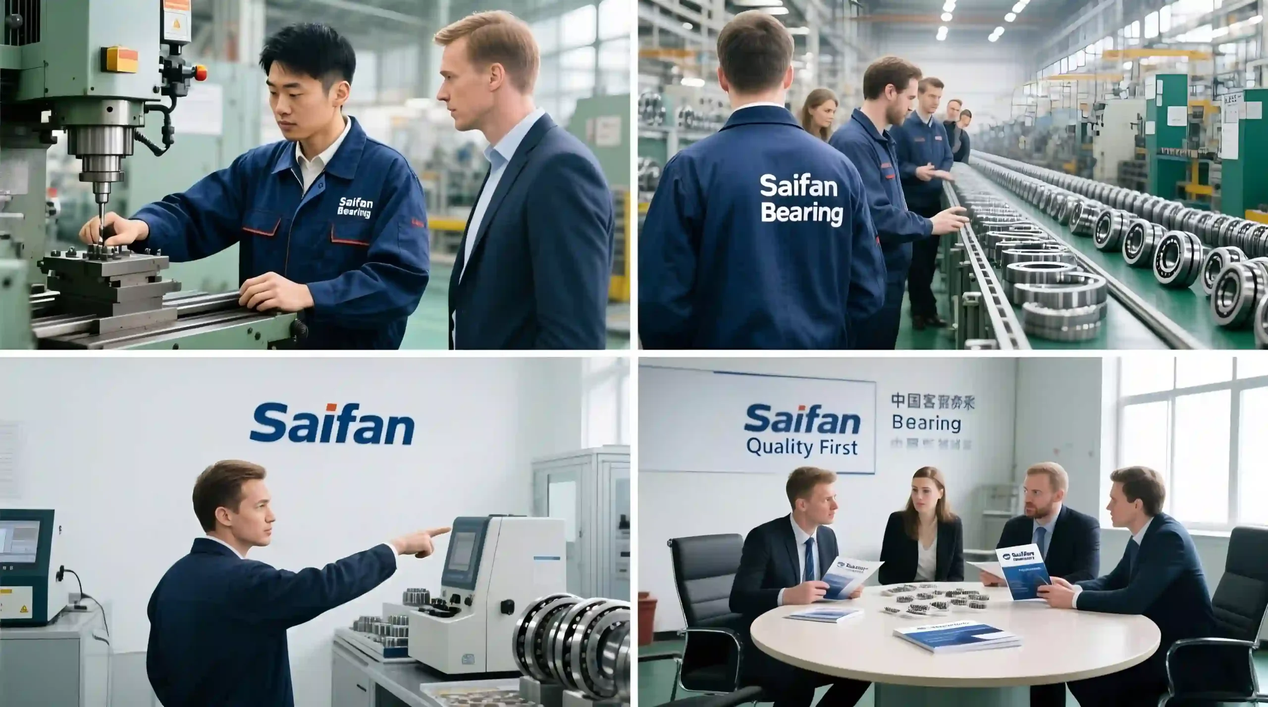International buyers visiting factory