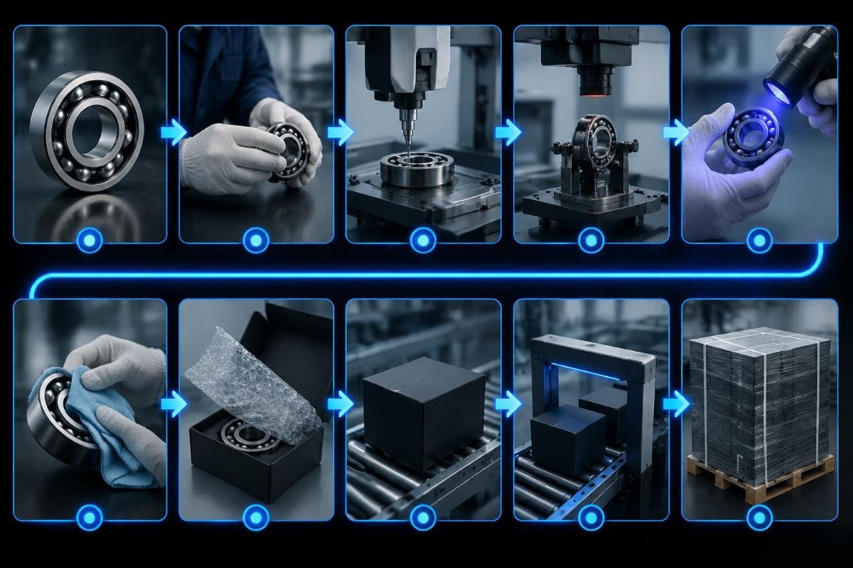 Anti-counterfeiting verification steps exceeding IATF 16949 requirements 10-Step Bearing Authentication Process Flowchart
