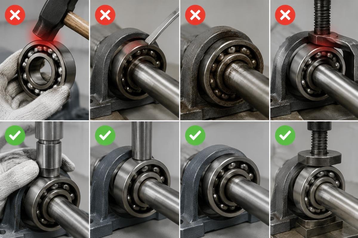 Avoid common bearing installation mistakes Common bearing installation error demonstration