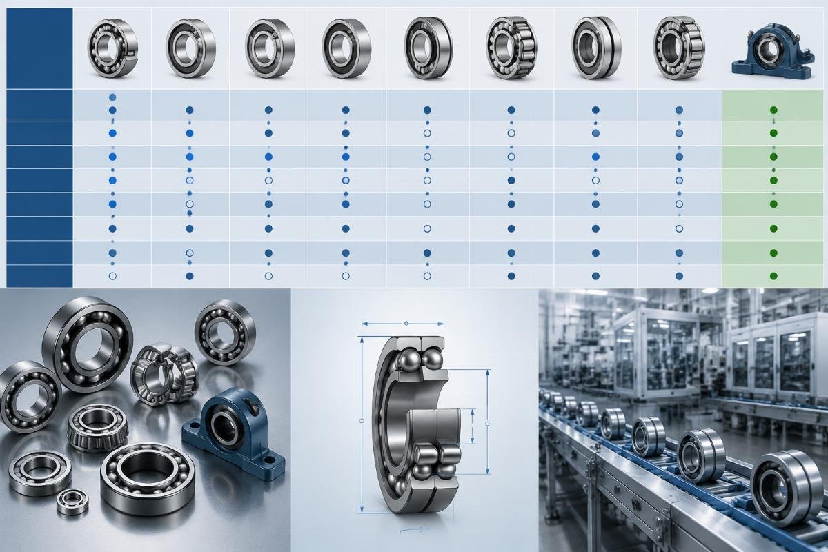 bearing cross reference guide for US buyers Bearing cross-reference parameter comparison chart