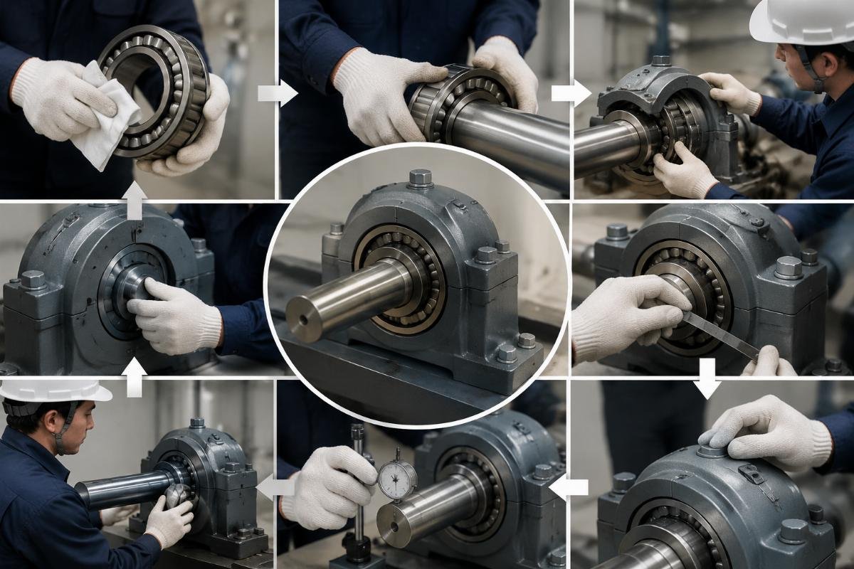 Bearing installation quality validation steps On-site bearing installation quality check process