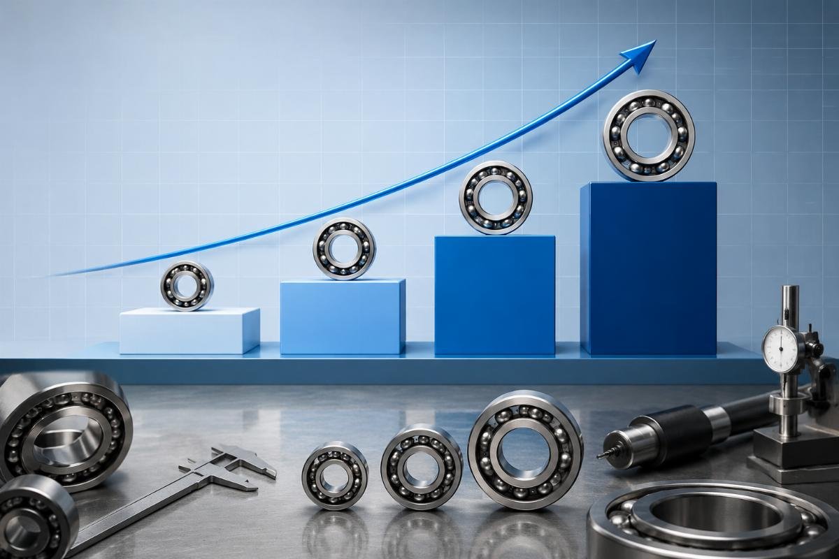 Bearing speed rating thresholds by precision grade Precision bearing speed rating threshold comparison for P0 to P2 grades