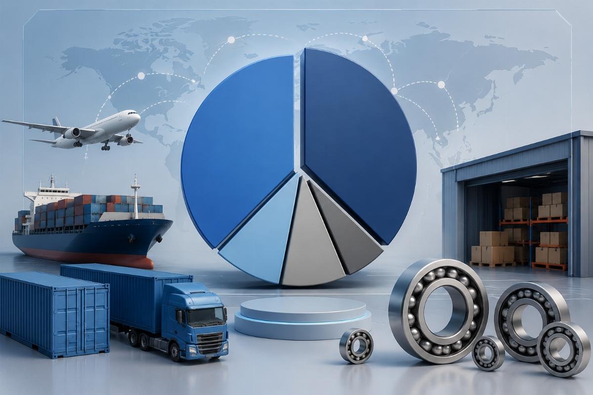 bearings landed cost breakdown by category Landed cost breakdown visualization for bearing imports showing freight and duty as the largest variable cost drivers