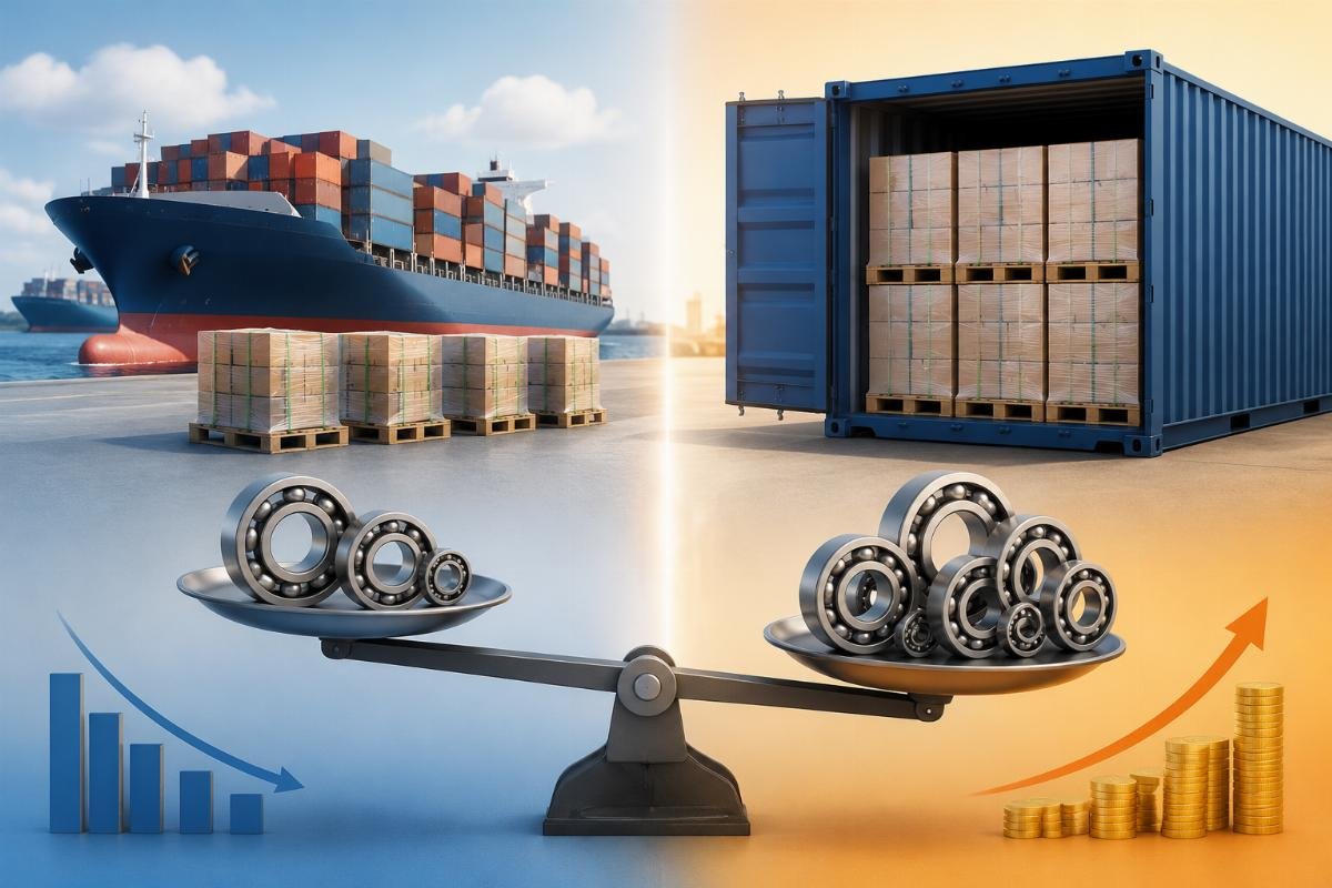 bulk bearing freight cost savings Freight cost comparison between spot LCL and scheduled FCL pooling for bulk bearing orders