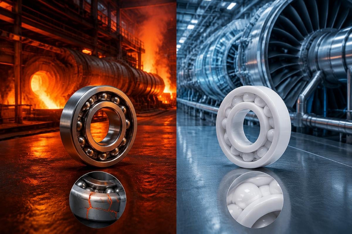 Ceramic vs. Steel Bearings Performance in Extreme Temperature Applications High-Temperature Bearing Material Comparison