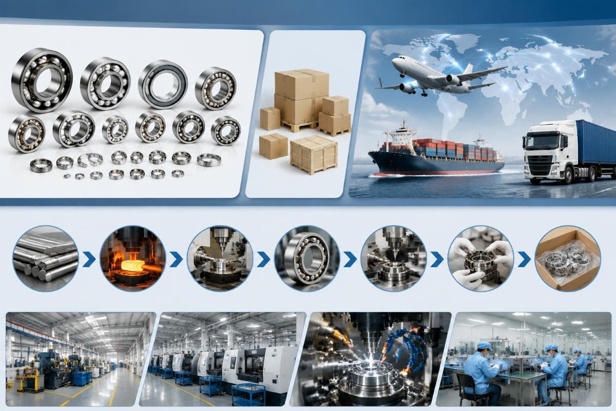 Chinese bearing supplier product range and delivery options chart