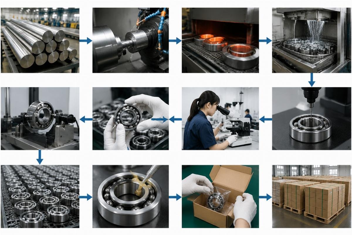Chinese bearing manufacturer quality control procedures Bearing Quality Inspection Process Flow