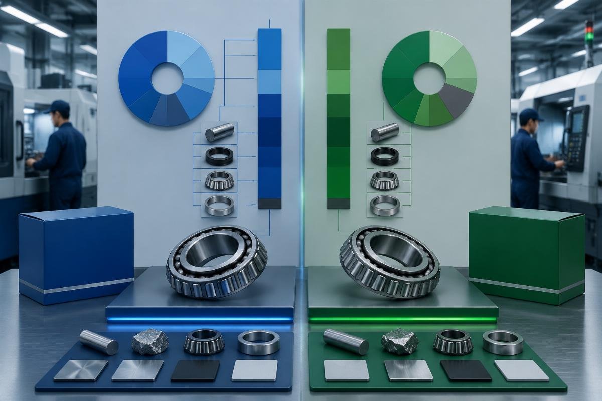 Component-level cost analysis of NSK and NTN 32315 bearings showing material and certification impacts NSK vs NTN Cost Breakdown for Tapered Roller Bearings