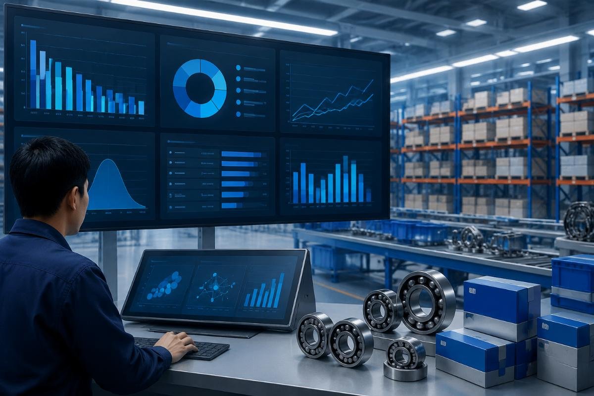 SKU turnover performance dashboard for bearing warehouses