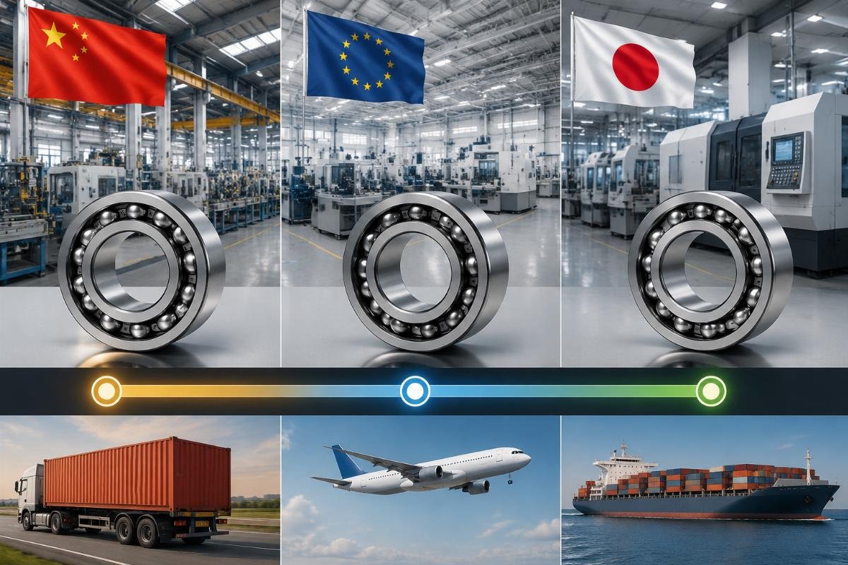 Industrial bearing delivery timeframes from China vs Europe vs Japan Bearing Lead Time Comparison by Manufacturing Region