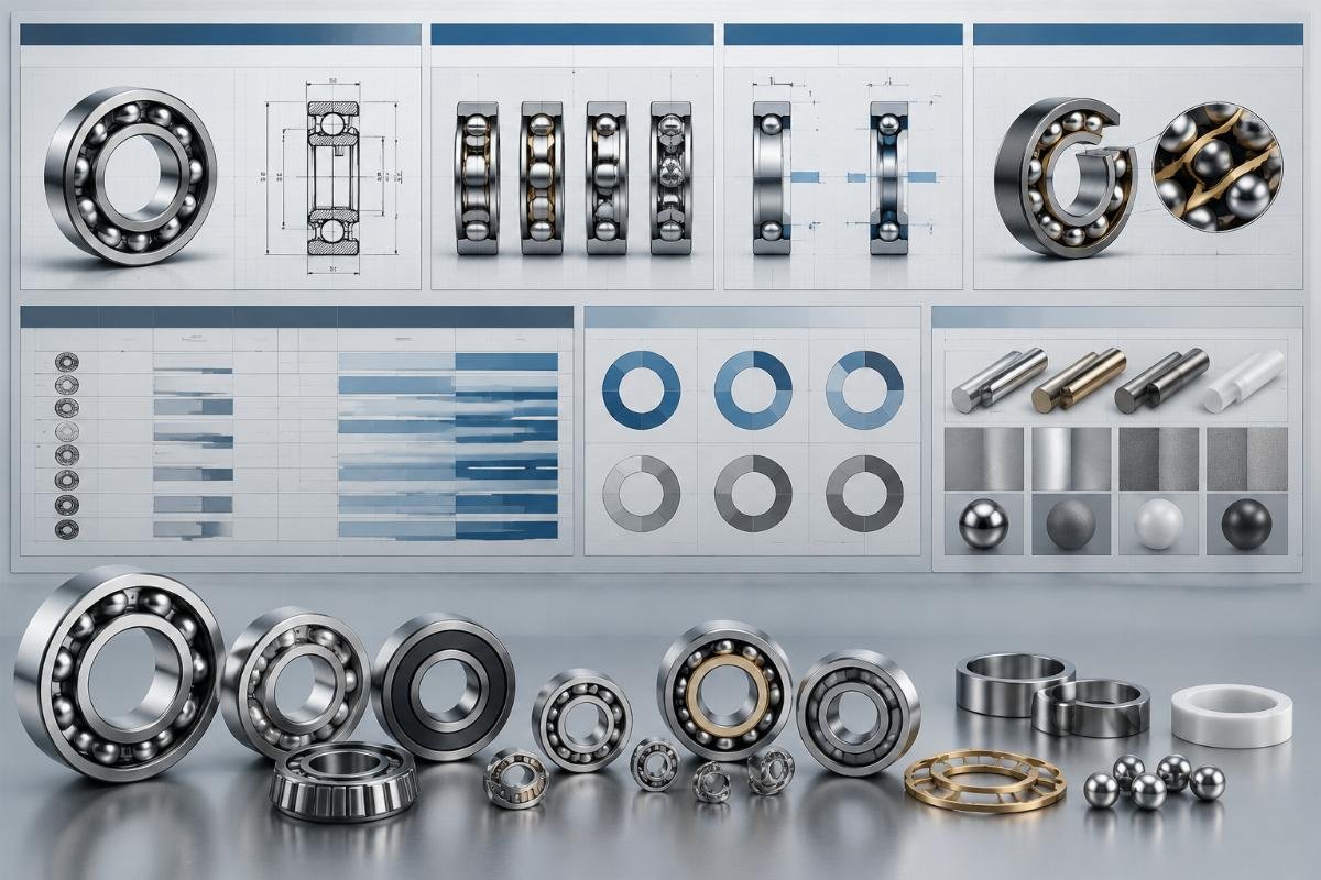 Key specifications for accurate bearing cross-referencing including dimensions, clearance, precision grade, and material composition Bearing Cross-Reference Technical Parameters Comparison Chart