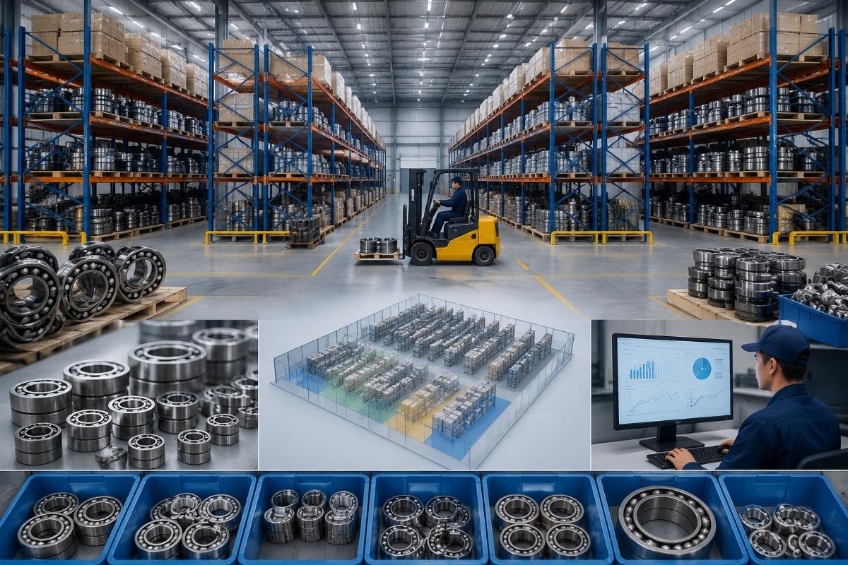 Bearing warehouse storage layout optimization